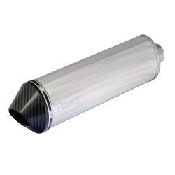 VIPER ALLOY OVAL SLIP-ON E-MARKED CAN PLUS CARBON END CAP EXC999EM - WITH REMOVABLE BAFFLE - REQUIRES LINK PIPE